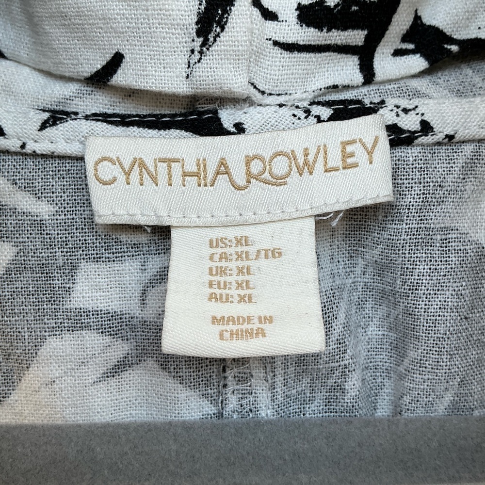 NWT Cynthia Rowley High Low Tent Midi Dress Linen Blend Extra Large Lagenlook - Picture 10 of 12